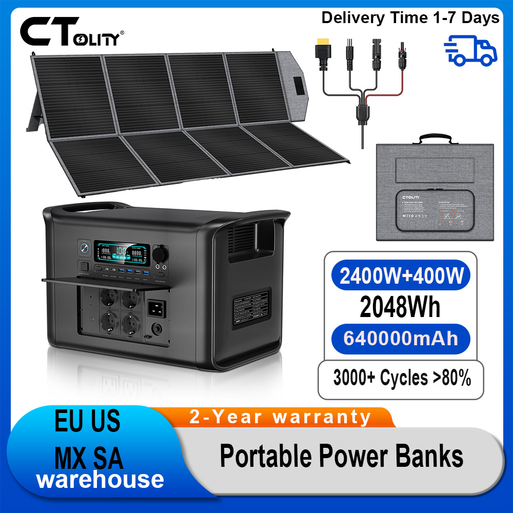 Rv Solar Kit 400W - CTOLITY AP2000 2400W 1600W 500W Portable