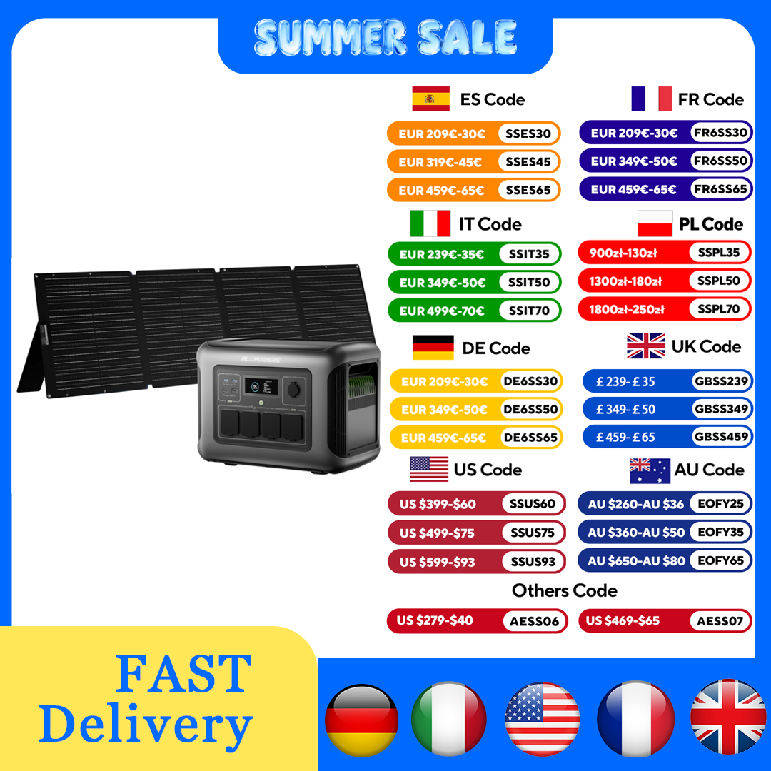 ALLPOWERS R1500 LITE Portable  - Rv Solar Kit 400W recension och pris